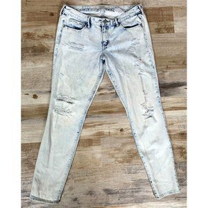 Abercrombie & Fitch Womens Light Wash Ripped Jeans Size 10 or 32 x 30